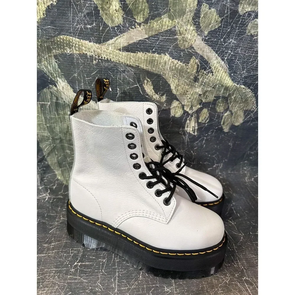 NEW Dr. Martens Jadon 8-Eye White Boot Size 8 - Picture 4 of 6